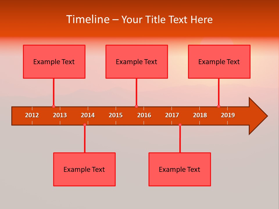 The Sun Is Setting Over A Mountain Range PowerPoint Template
