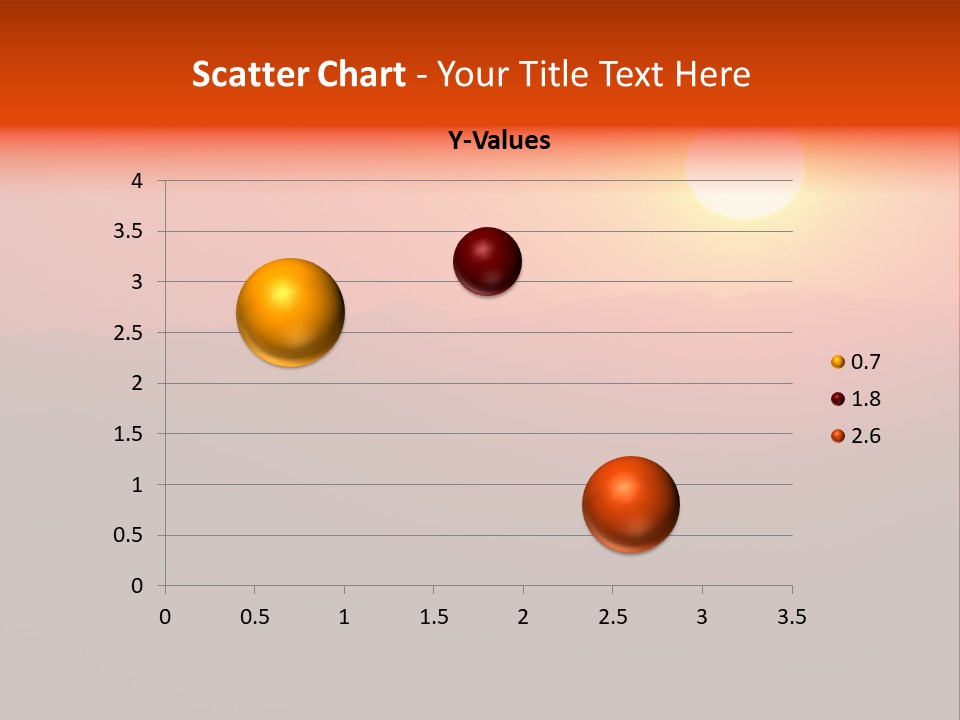 The Sun Is Setting Over A Mountain Range PowerPoint Template
