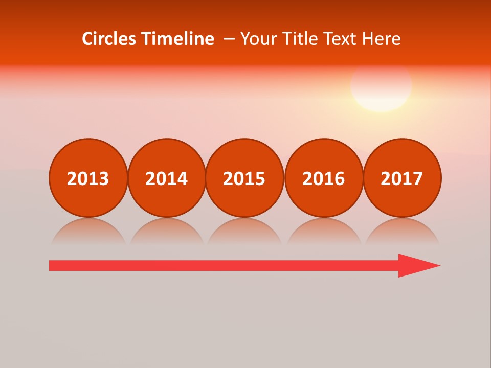 The Sun Is Setting Over A Mountain Range PowerPoint Template