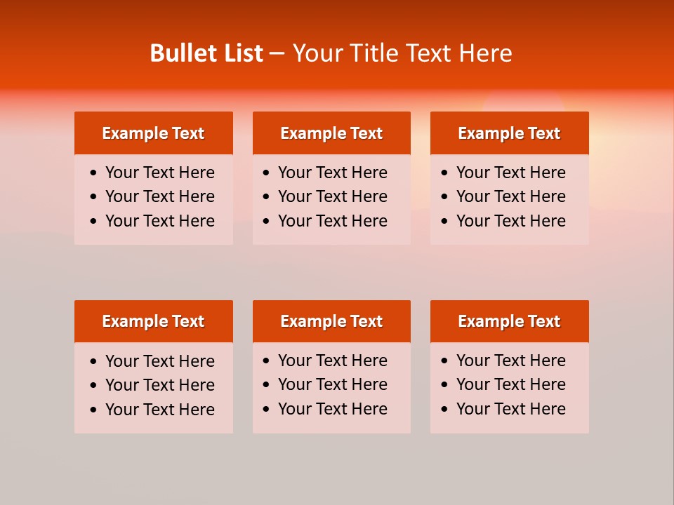 The Sun Is Setting Over A Mountain Range PowerPoint Template