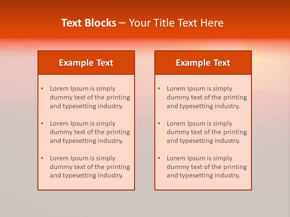 The Sun Is Setting Over A Mountain Range PowerPoint Template
