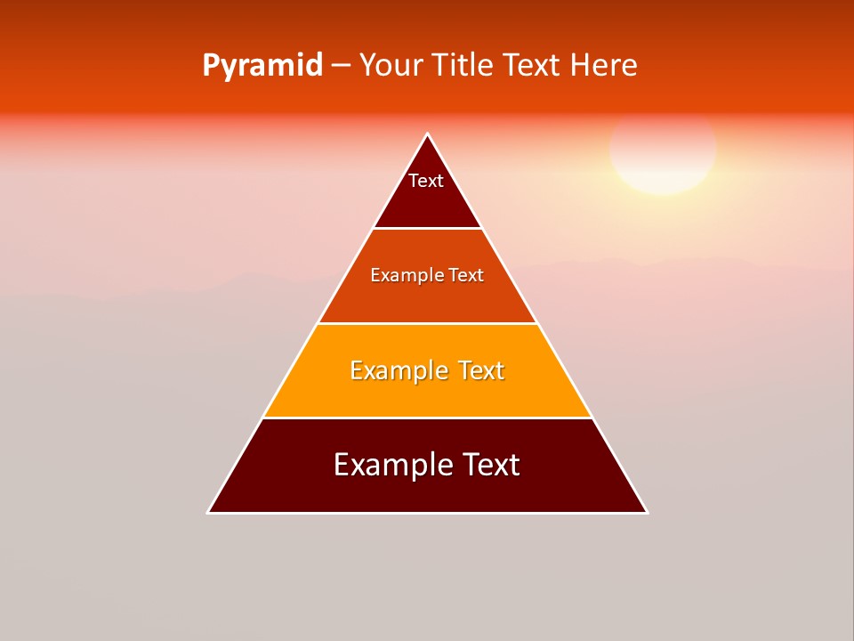 The Sun Is Setting Over A Mountain Range PowerPoint Template