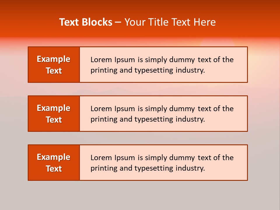 The Sun Is Setting Over A Mountain Range PowerPoint Template