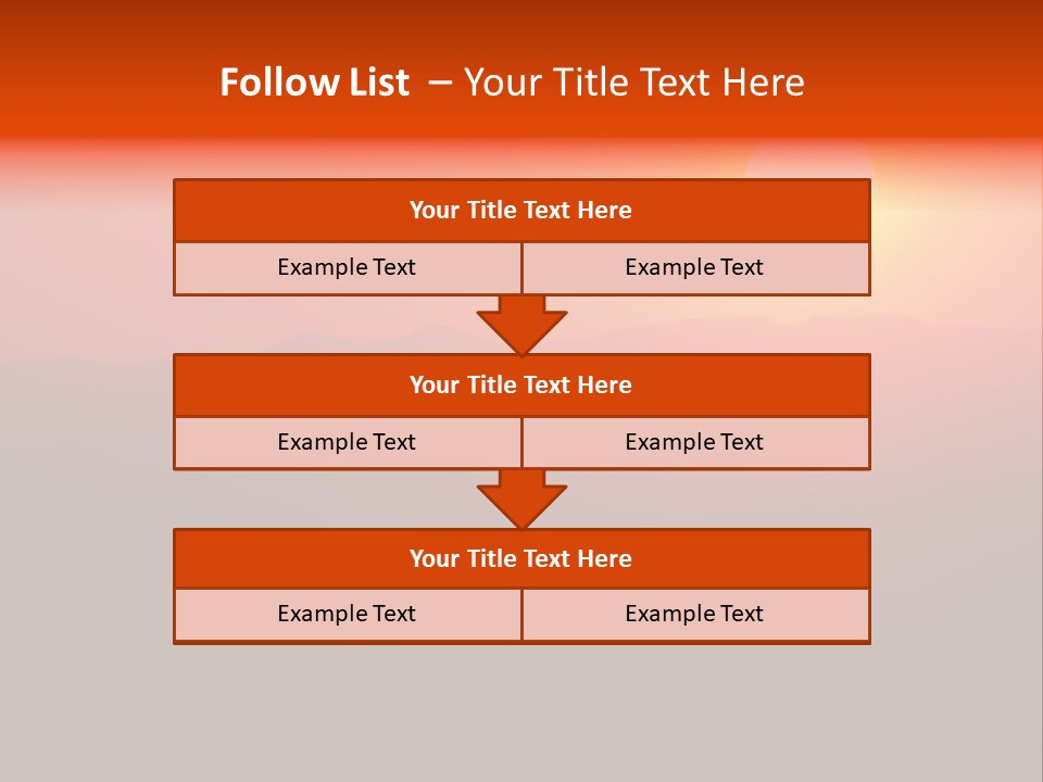 The Sun Is Setting Over A Mountain Range PowerPoint Template