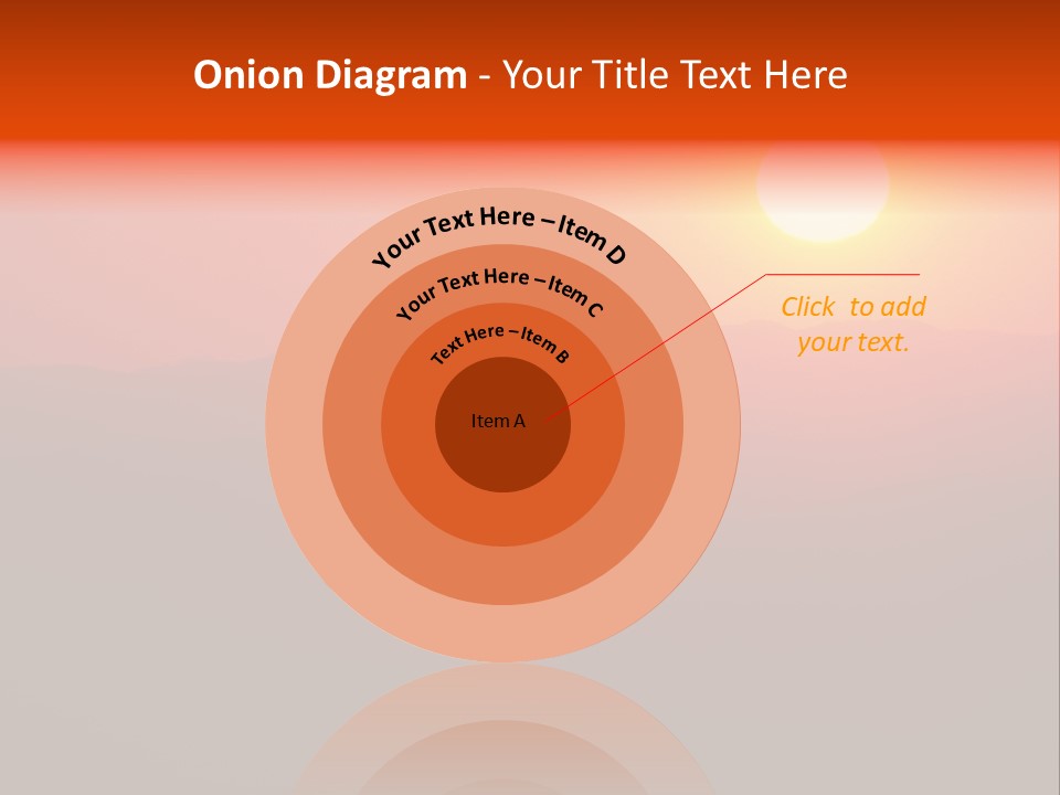 The Sun Is Setting Over A Mountain Range PowerPoint Template