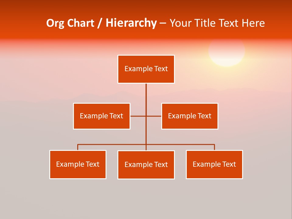 The Sun Is Setting Over A Mountain Range PowerPoint Template