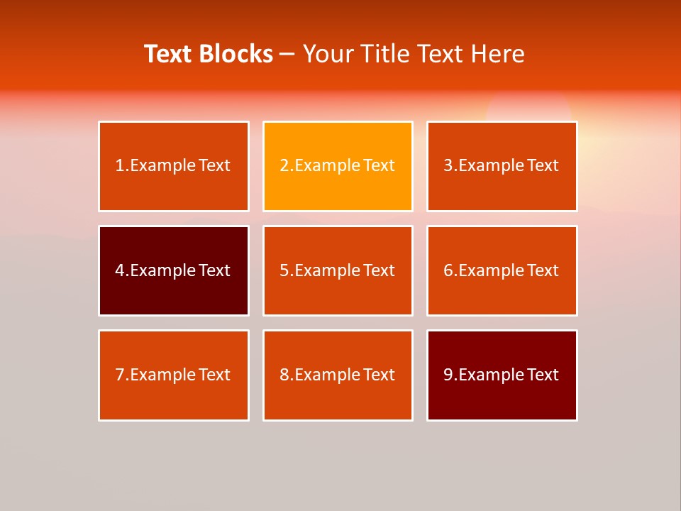 The Sun Is Setting Over A Mountain Range PowerPoint Template