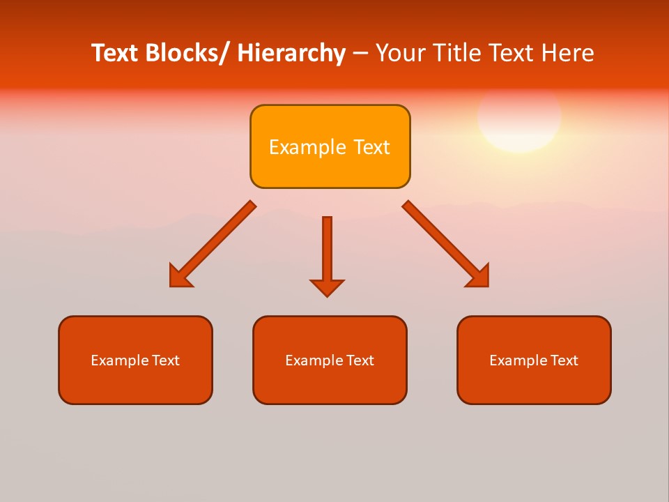 The Sun Is Setting Over A Mountain Range PowerPoint Template
