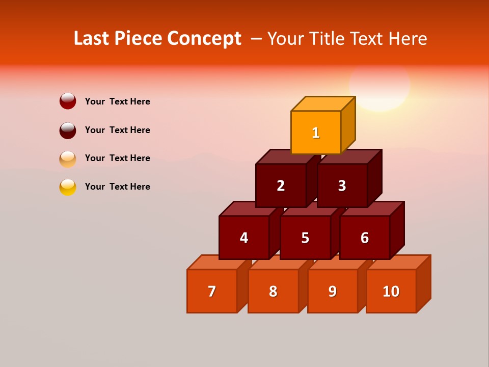 The Sun Is Setting Over A Mountain Range PowerPoint Template