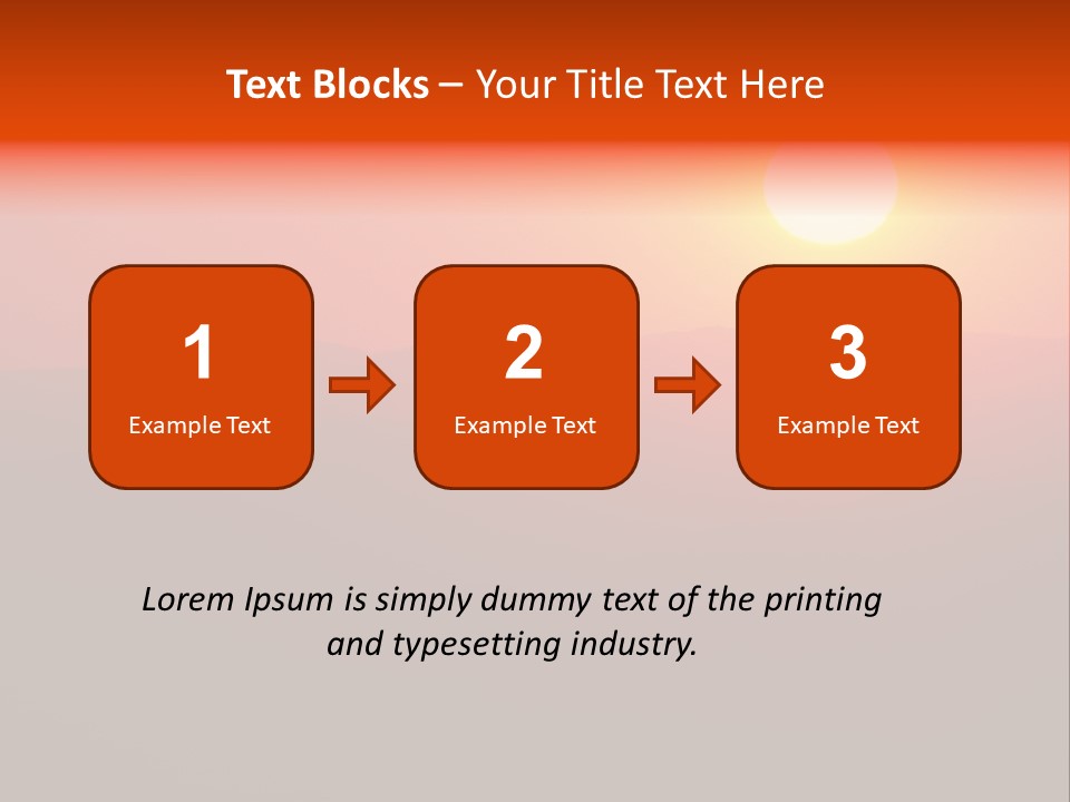 The Sun Is Setting Over A Mountain Range PowerPoint Template