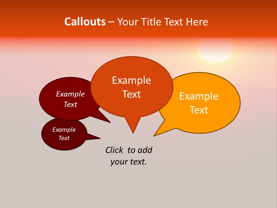 The Sun Is Setting Over A Mountain Range PowerPoint Template