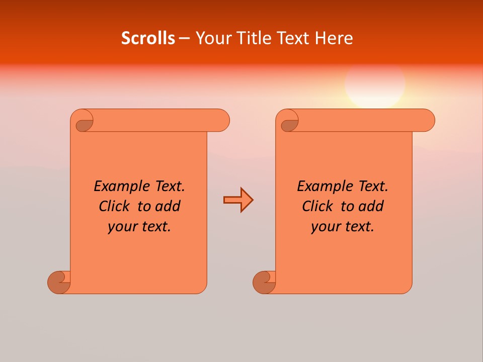 The Sun Is Setting Over A Mountain Range PowerPoint Template