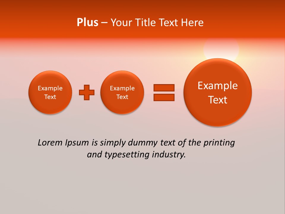 The Sun Is Setting Over A Mountain Range PowerPoint Template