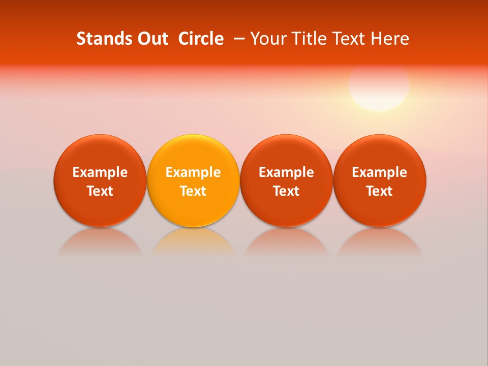 The Sun Is Setting Over A Mountain Range PowerPoint Template