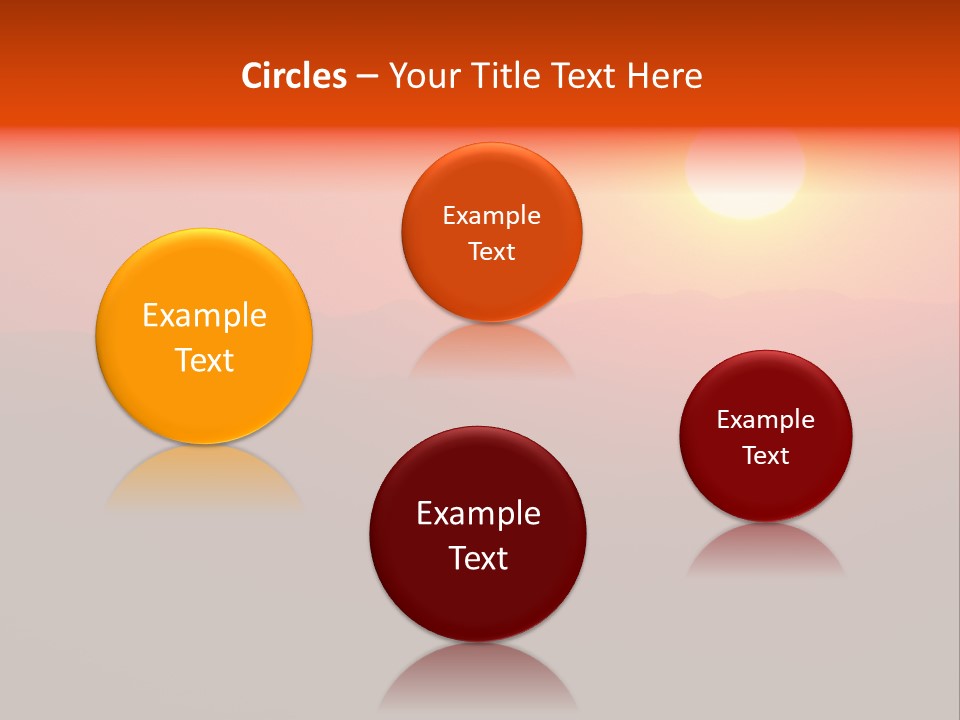 The Sun Is Setting Over A Mountain Range PowerPoint Template