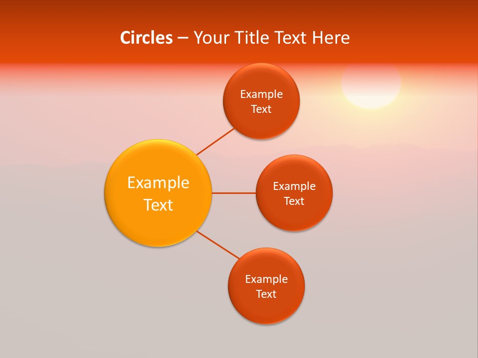 The Sun Is Setting Over A Mountain Range PowerPoint Template