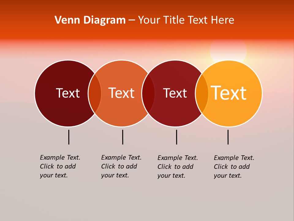 The Sun Is Setting Over A Mountain Range PowerPoint Template