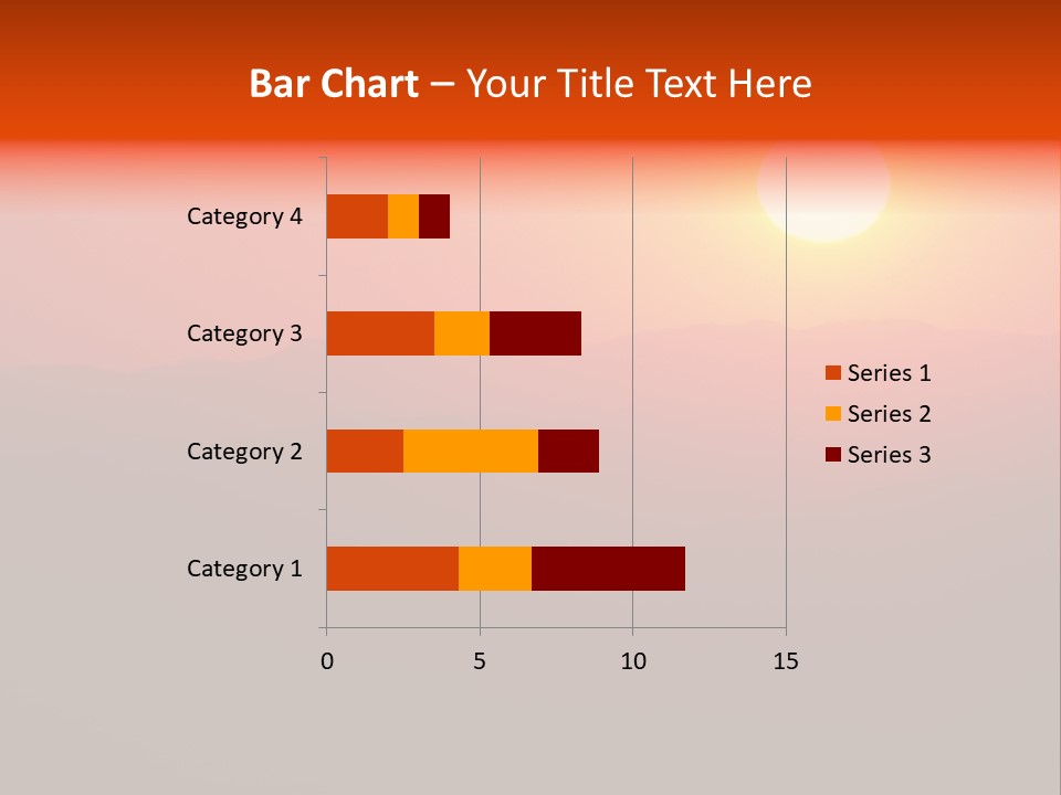 The Sun Is Setting Over A Mountain Range PowerPoint Template