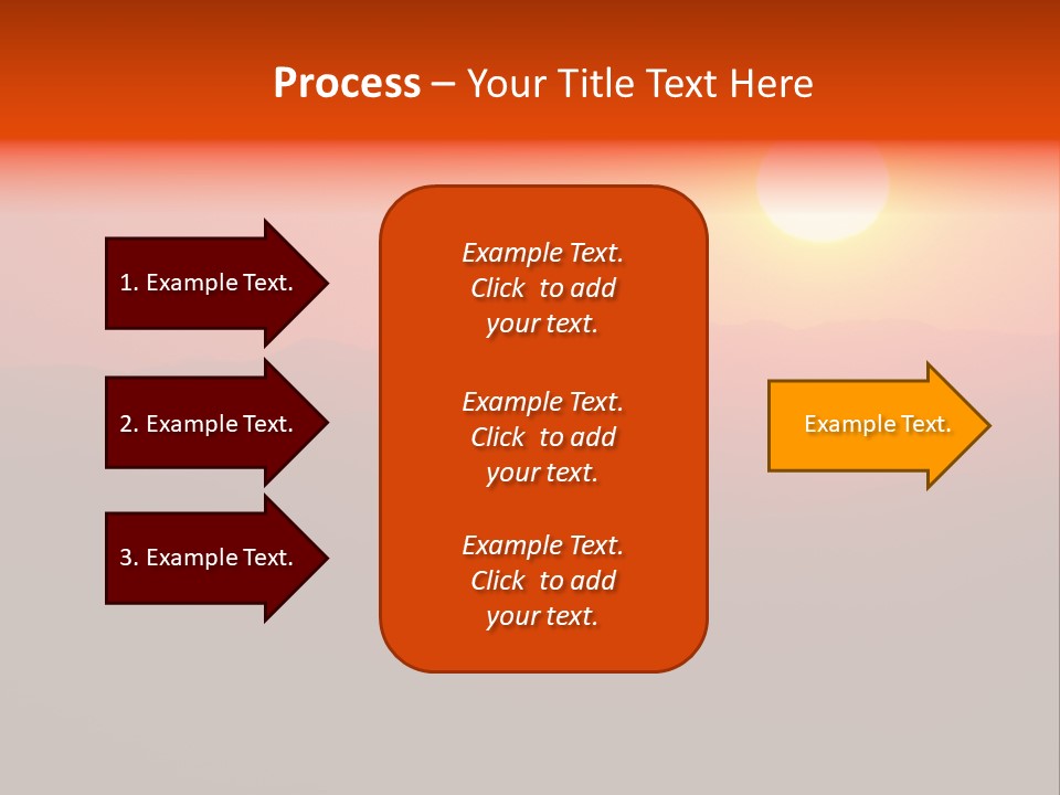 The Sun Is Setting Over A Mountain Range PowerPoint Template