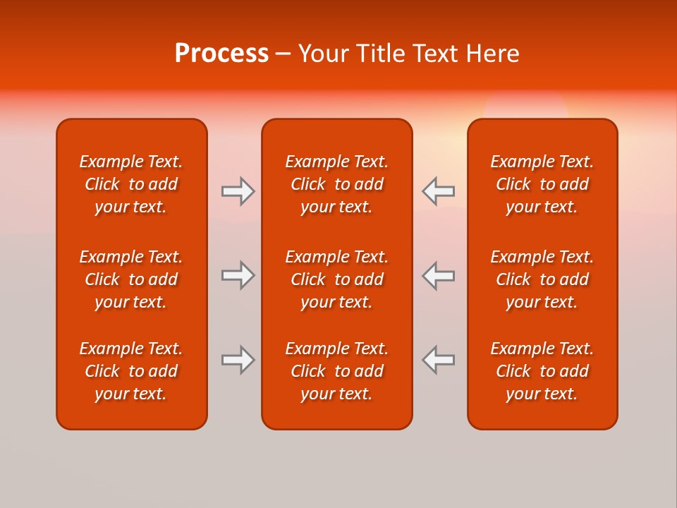 The Sun Is Setting Over A Mountain Range PowerPoint Template