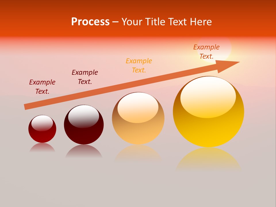 The Sun Is Setting Over A Mountain Range PowerPoint Template