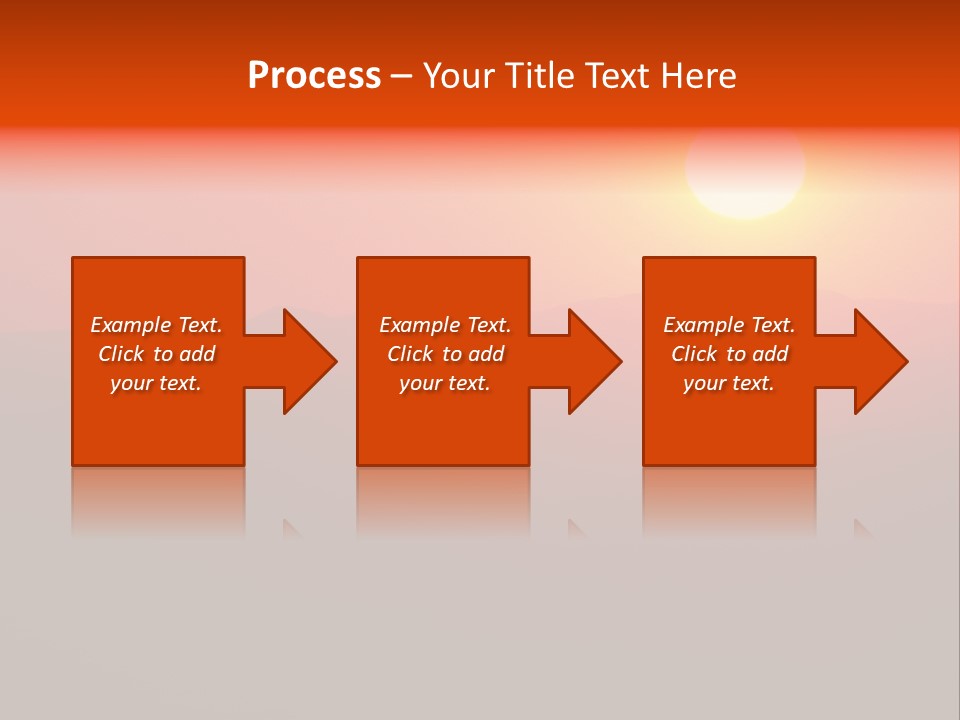 The Sun Is Setting Over A Mountain Range PowerPoint Template