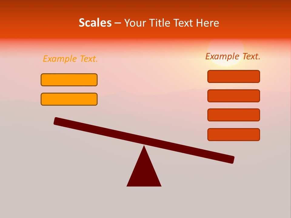 The Sun Is Setting Over A Mountain Range PowerPoint Template