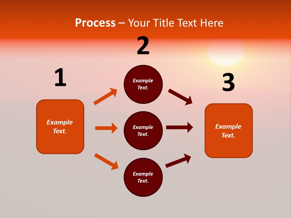 The Sun Is Setting Over A Mountain Range PowerPoint Template