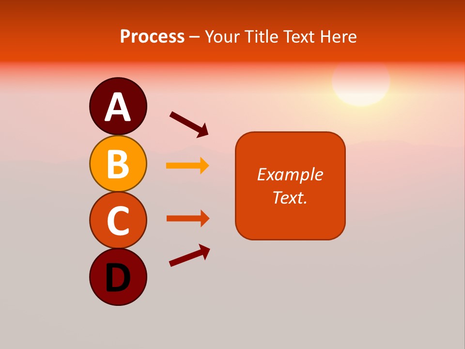 The Sun Is Setting Over A Mountain Range PowerPoint Template