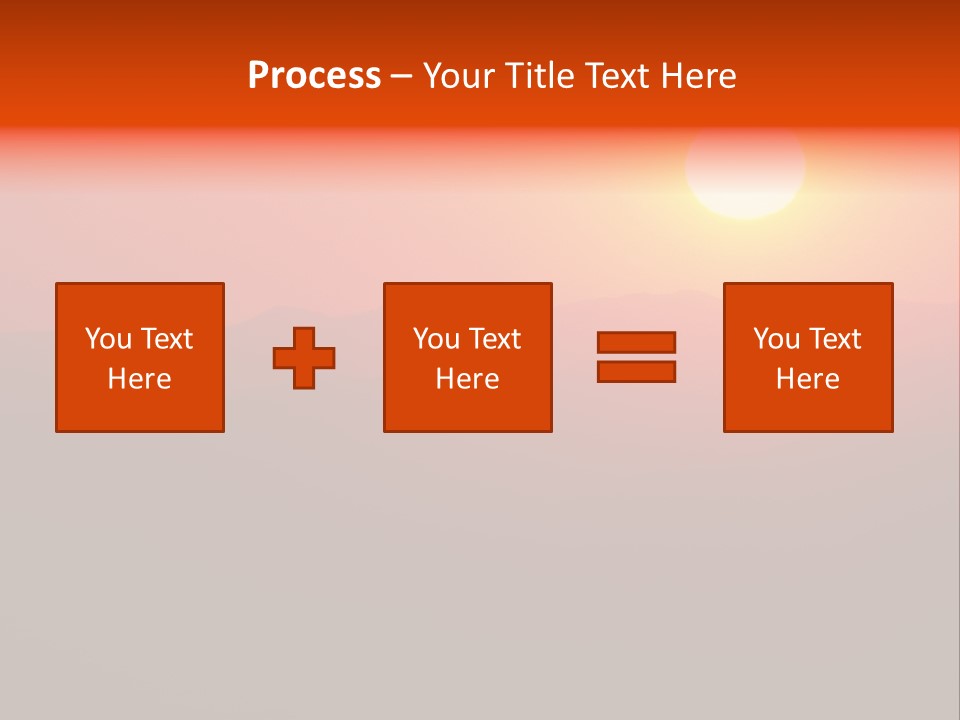 The Sun Is Setting Over A Mountain Range PowerPoint Template