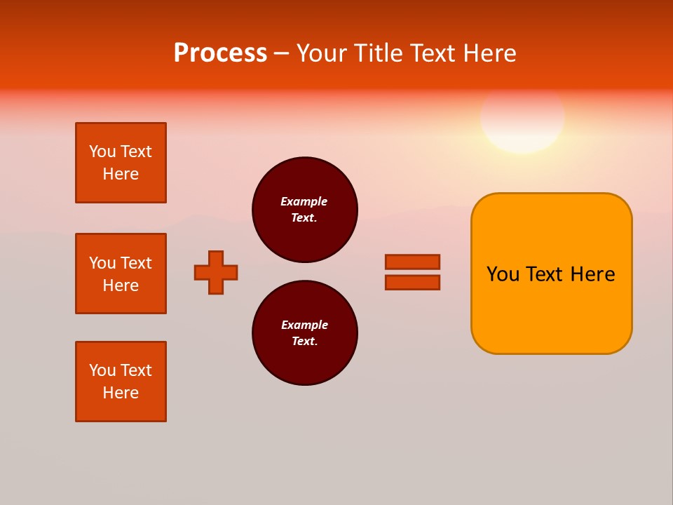 The Sun Is Setting Over A Mountain Range PowerPoint Template
