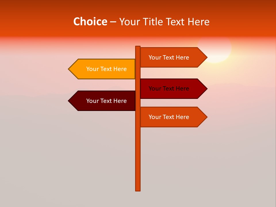 The Sun Is Setting Over A Mountain Range PowerPoint Template