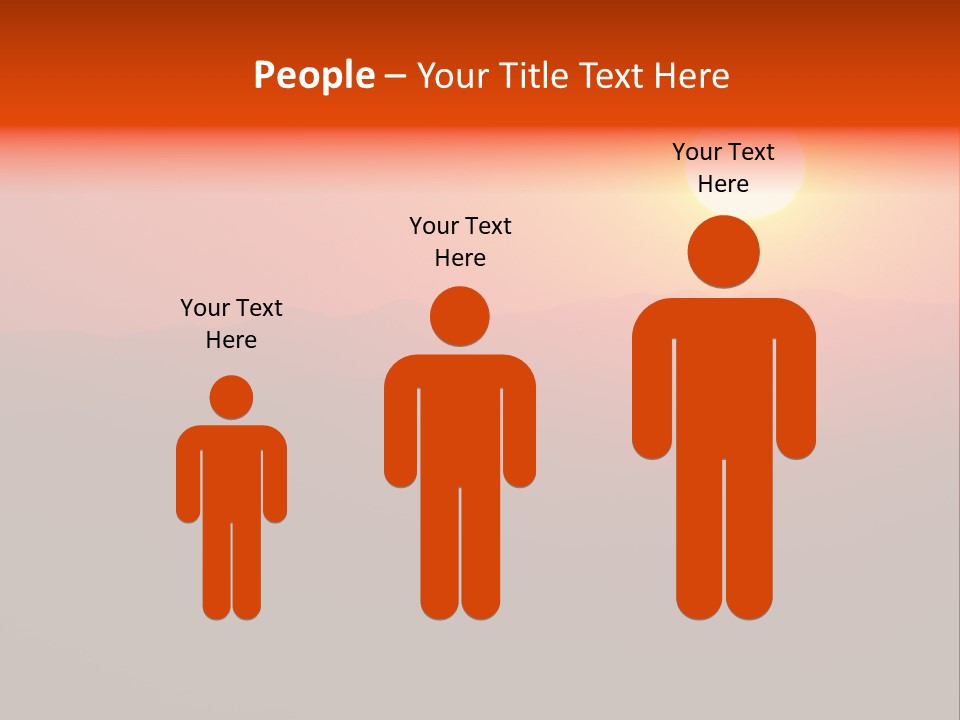 The Sun Is Setting Over A Mountain Range PowerPoint Template