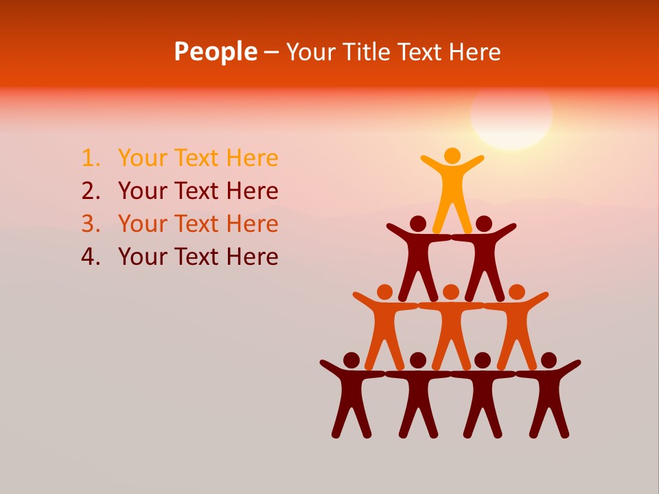 The Sun Is Setting Over A Mountain Range PowerPoint Template