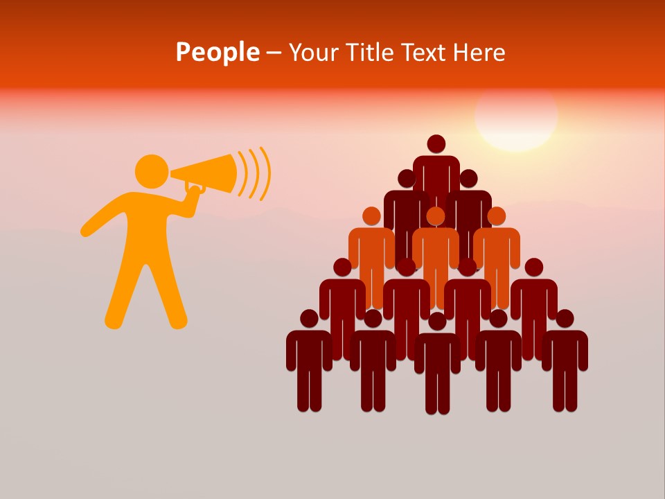 The Sun Is Setting Over A Mountain Range PowerPoint Template