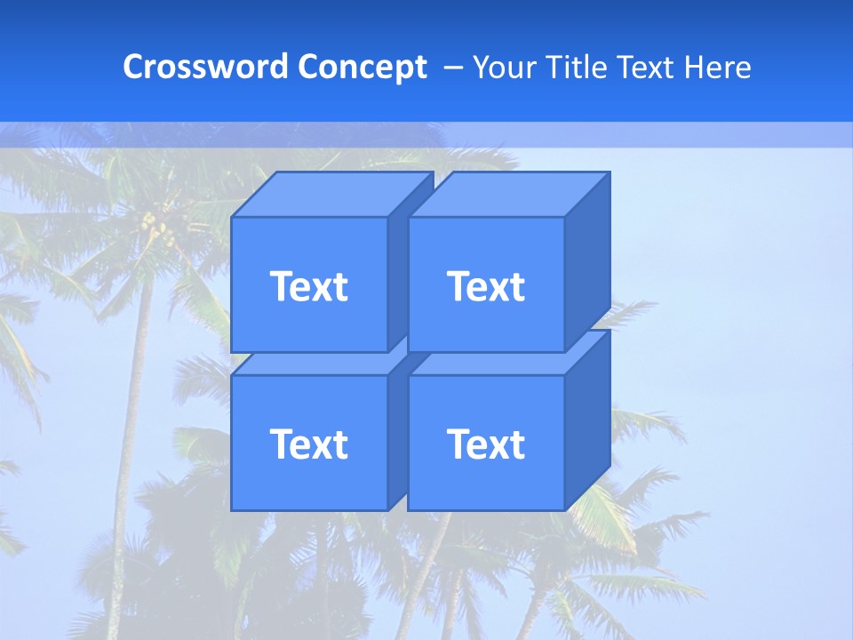 A Palm Tree On The Beach With The Ocean In The Background PowerPoint Template