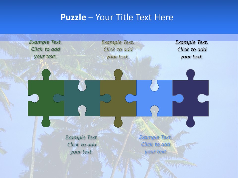 A Palm Tree On The Beach With The Ocean In The Background PowerPoint Template