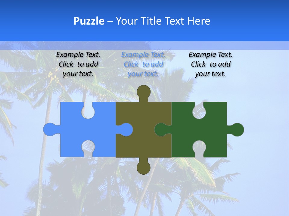 A Palm Tree On The Beach With The Ocean In The Background PowerPoint Template