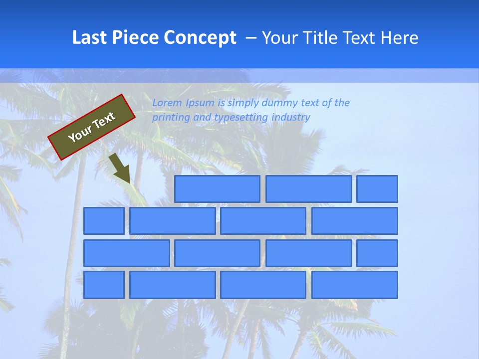 A Palm Tree On The Beach With The Ocean In The Background PowerPoint Template