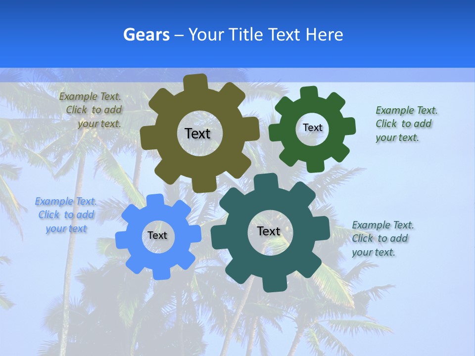 A Palm Tree On The Beach With The Ocean In The Background PowerPoint Template