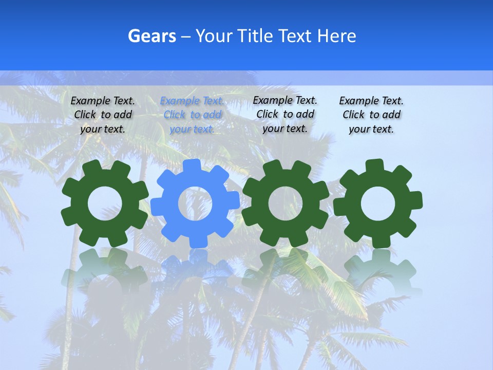 A Palm Tree On The Beach With The Ocean In The Background PowerPoint Template