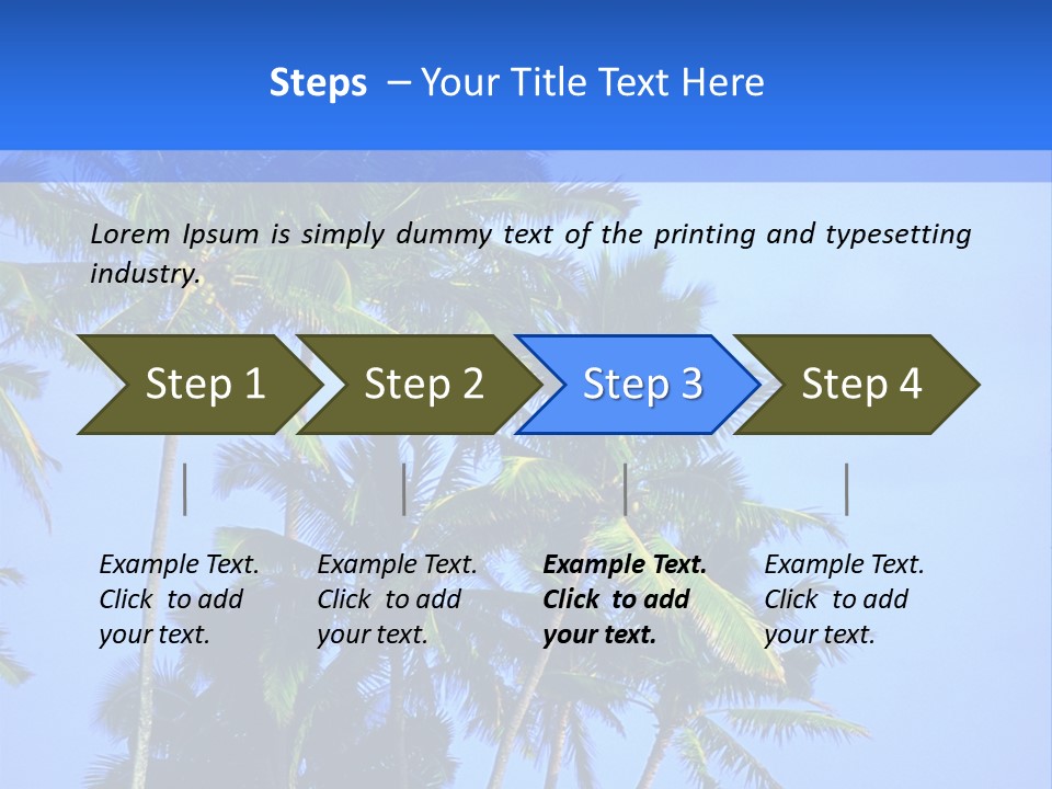 A Palm Tree On The Beach With The Ocean In The Background PowerPoint Template