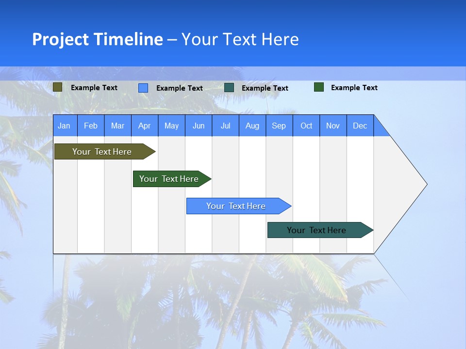 A Palm Tree On The Beach With The Ocean In The Background PowerPoint Template