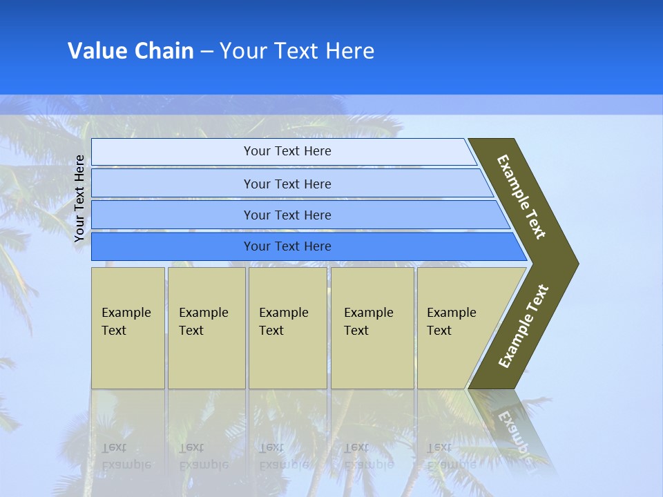 A Palm Tree On The Beach With The Ocean In The Background PowerPoint Template