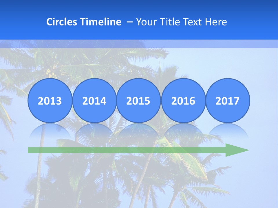 A Palm Tree On The Beach With The Ocean In The Background PowerPoint Template