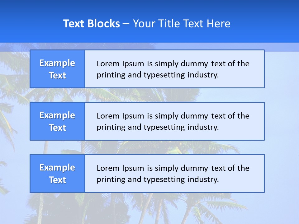 A Palm Tree On The Beach With The Ocean In The Background PowerPoint Template