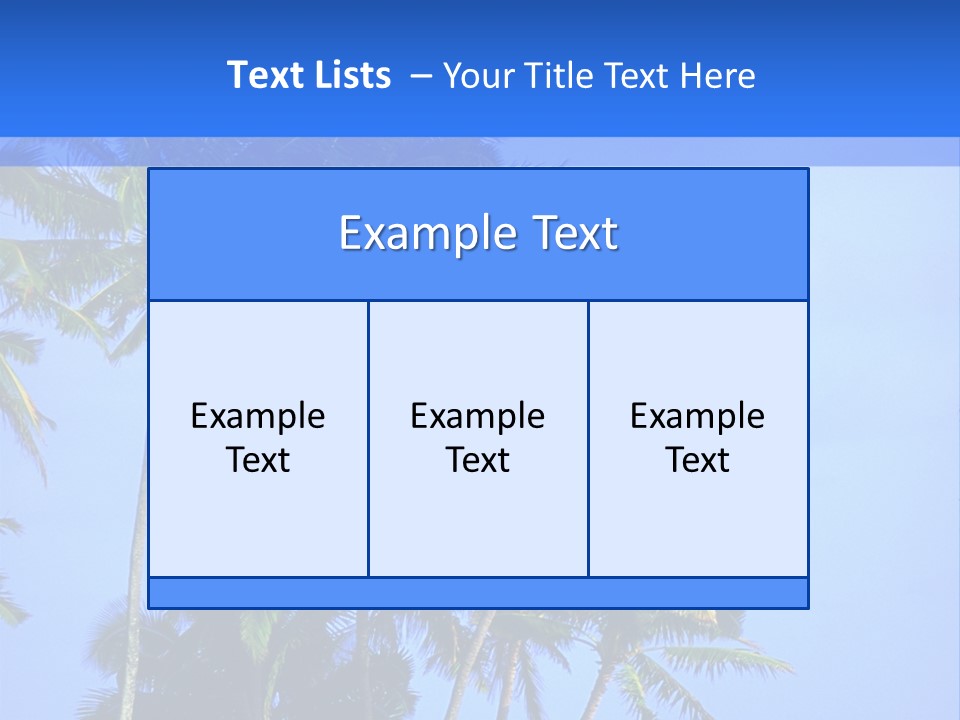 A Palm Tree On The Beach With The Ocean In The Background PowerPoint Template