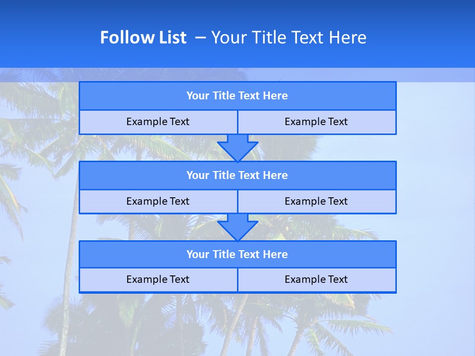 A Palm Tree On The Beach With The Ocean In The Background PowerPoint Template