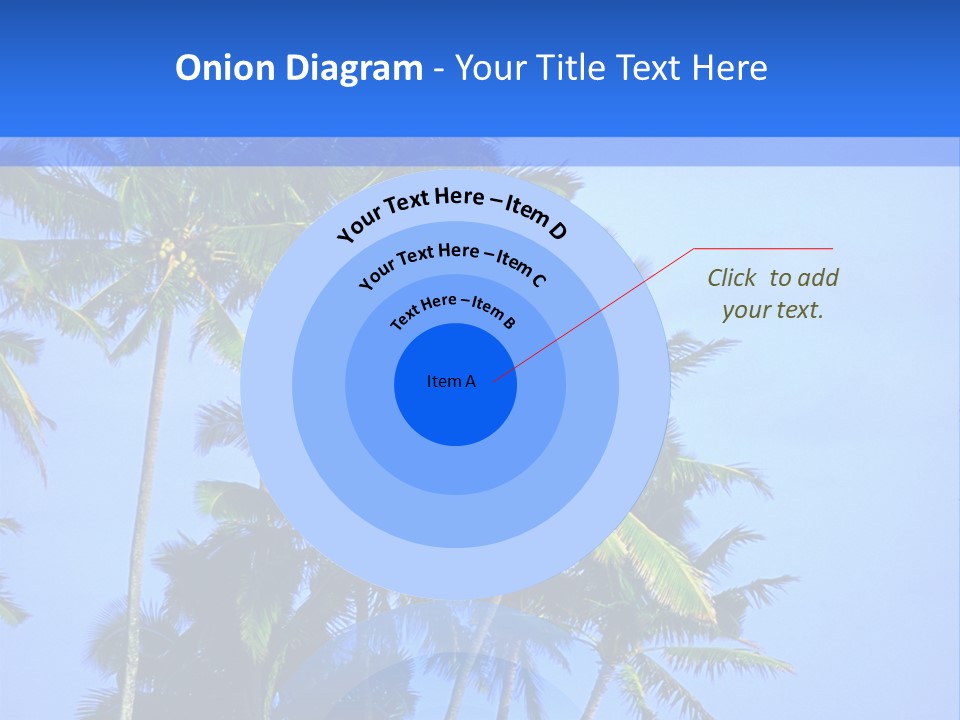 A Palm Tree On The Beach With The Ocean In The Background PowerPoint Template