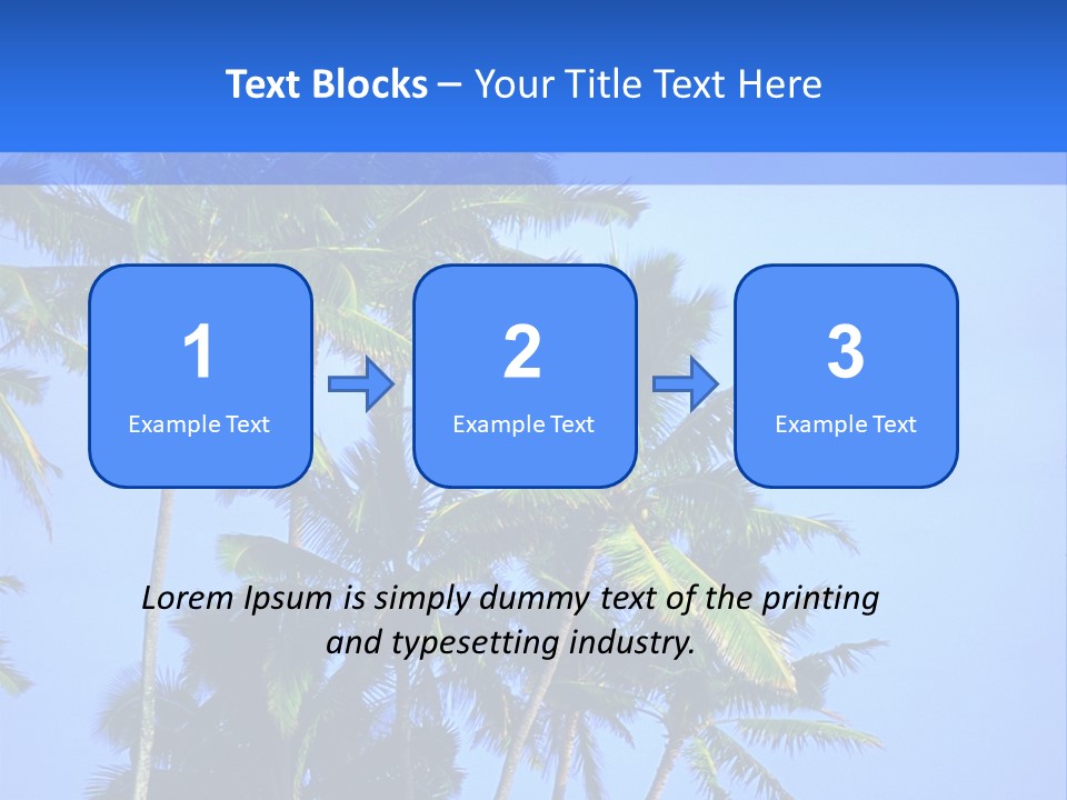 A Palm Tree On The Beach With The Ocean In The Background PowerPoint Template